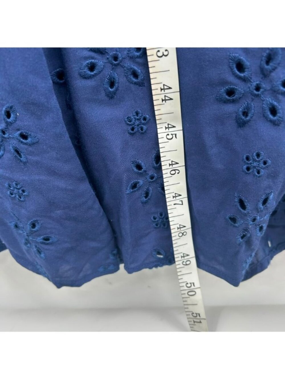 Torrid Maxi Challis Trapeze Dress Women's Size 2 Medieval Blue Embroidered NWT - Picture 7 of 16